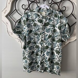 Kahuna Bay by Visitor 100% Cotton Button Down Short Sleeve Shirt
